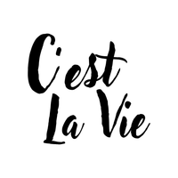 C'est La Vie - Inspirational Quotes Wall Art Vinyl Decal - 18" X 20" Decoration Vinyl Sticker - Motivational Wall Art Decal - Bedroom Living Room Decor - Trendy Wall Art - Chic French Home Decor 660078090961