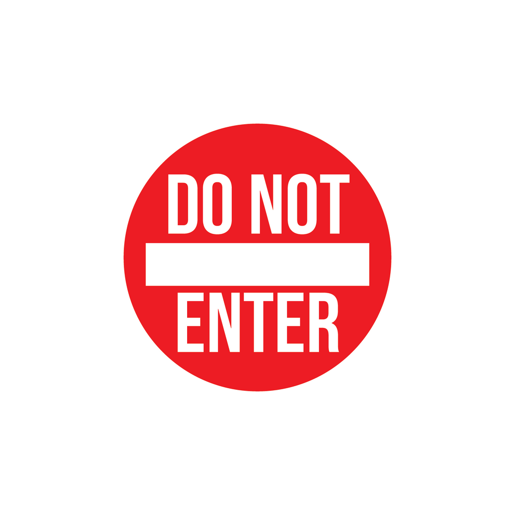 Vinyl Wall Art Decal - Do Not Enter Sign - 12" x 12" - Teen Boys Girls Bedroom Door Sticker Decals - Home Decor for Office Door Window Dorm Room 660078106549
