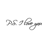 P.S I love you..- Size 23"x 8" -  Vinyl Wall Decal Sticker Art for Bedroom or Door