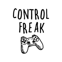 Vinyl Wall Art Decal - Control Freak - 29" x 23" - Gaming Accessory Decor for Boy Girl Teens Bedroom Adhesive Decor - Cool Game Room Peel and Stick Waterproof Sticker Design 660078115541