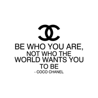 Vinyl Wall Art Decal - Be Who You Are Not Who The World Wants You To Be - 33"x 23" - Coco Chanel Inspirational Quote for Home Bedroom Living Room Office Work Apartment Decor - 660078088913