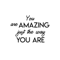 Inspirational Quote Wall Art Vinyl Decal - You are Amazing Just The Way You are - 23" x 33" Bedroom Motivational Wall Art Decor- Business Office Positive Quote Sticker Decals 660078097854