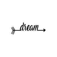 Dream Arrow - 23" x 6" - Cute boho girly decal