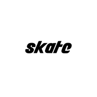 Skate Vinyl Wall Art Sticker Decor - 14" x 3" Boys Room SK8TR Wall Decor- Cute Skater Girl Vinyl Sticker - Play Room Decorations - Cool Wall Art Decals for Teens Bedroom