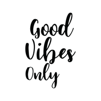 21" x 33"- Motivational Art Decal Cursive Get Good Vibes Only-  Wall Decoration Vinyl Sticker-