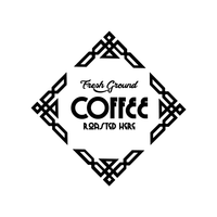 Fresh Ground Coffee Roasted Here - Wall Art Decal 23" x 23" - Cafe Wall Decor - Coffee Lovers Gifts - Coffee Wall Art Decoration - Kitchen Wall Decor 660078089576