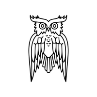 Wise Owl Wall Decoration - Wall Art Decal - Bird Vinyl Sticker - Living Room Wall Decor 660078080955