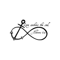 Love Anchors the Soul-22"x11" Infinity Symbol Bedroom Wall Decals Stickers Art Decor Home Vinyl Lettering Wall Decals