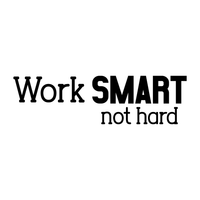 Vinyl Wall Art Decal - Work Smart Not Hard - 6.5" x 23" - Positive Modern Life Quotes for Business Workplace Bedroom Decoration - Motivational Wall Home Office Decor Stickers 660078119969