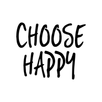 Choose Happy - Inspirational Life Quotes Wall Art Vinyl Decal - 19" X 23" Decoration Vinyl Sticker - Motivational Wall Art Decal - Bedroom Living Room Decor - Trendy Wall Art 660078091111