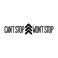 Vinyl Wall Art Decal - Can't Stop Won't Stop - 9" x 40" - Urban Modern Quote for Home Living Room Bedroom Sticker - Trendy Peel and Stick Bold Statement for Office Business Workplace Decor 660078119419