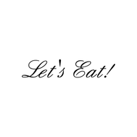 Let's Eat! - 23" x 5" - Kitchen Quotes Wall Art Vinyl Decal Decoration Vinyl Sticker - Motivational Wall Art Decal - Inspirational Kitchen Decor 660078090060