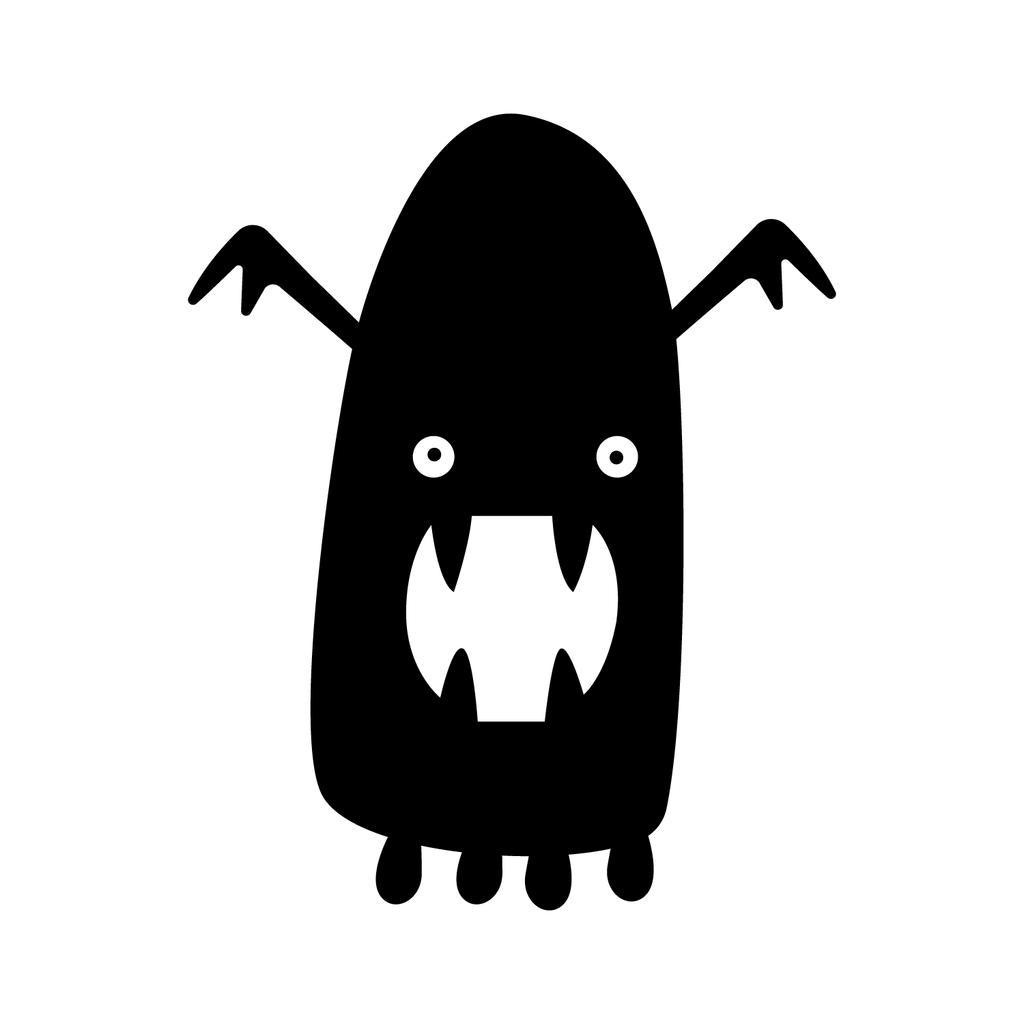 Vinyl Wall Art Decal - Halloween Monster - 20" x 16" - Cute Fun Halloween Seasonal Decoration Sticker - Kids Teens Adults Indoor Outdoor Wall Door Window Living Room Office Decor 660078120163