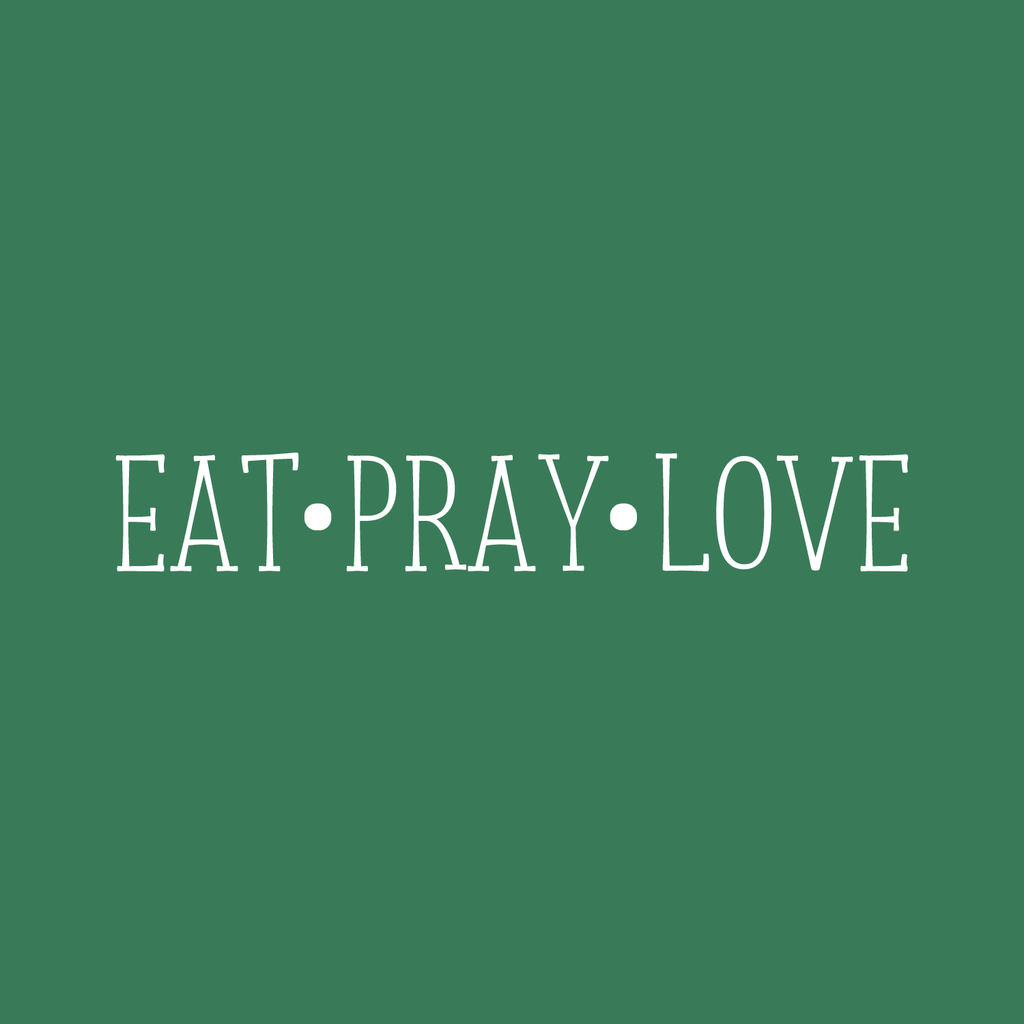 Vinyl Wall Art Decal - Eat Pray Love - 3.5" X 23" - Modern Life Quote For Home Bedroom Living Room Decoration Sticker - 660078171547