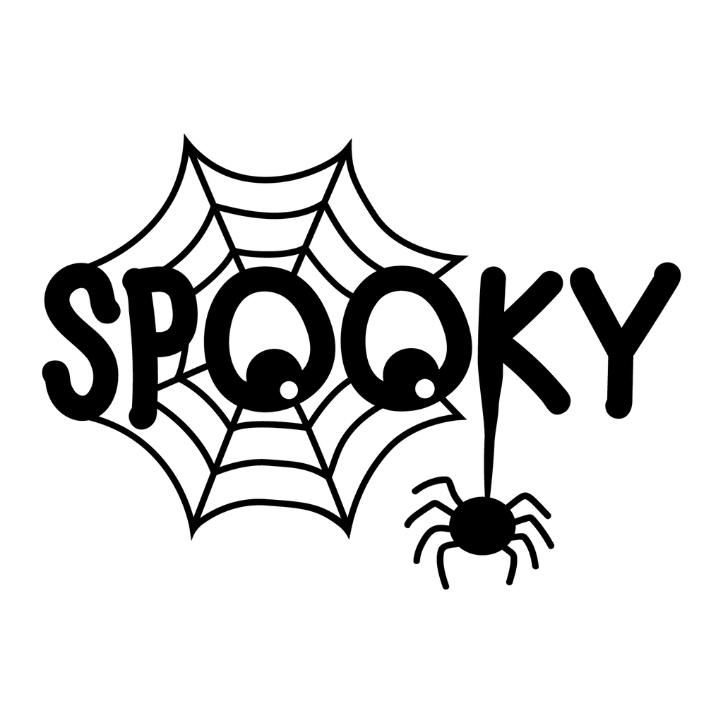 Vinyl Wall Art Decal - Spooky - 22" x 31" - Fun Spiderweb Eyes Halloween Seasonal Decoration Sticker - Teens Adults Indoor Outdoor Wall Door Window Living Room Office Decor 660078119204