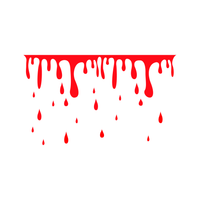 Vinyl Wall Art Decal - Blood Dripping - 46" x 79" - Fun Spooky Halloween Slime Decoration Sticker - Kids Teens Adults Indoor Outdoor Wall Door Window Living Room Office Decor (46" x 79", Red) 660078116265