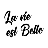Vinyl Wall Art Decal - La Vie Est Belle - 15" x 23" - Life is Beautiful Quote for Home Living Room Bedroom Sticker Decor - Teens Adults Peel and Stick Apartment Work Office Adhesive Decals 660078119570