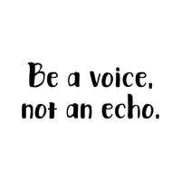 Vinyl Wall Art Decal - Be A Voice Not an Echo - 9.5" x 23" - Home Office Living Room Motivational Life Quote - Positive Trendy Modern Bedroom Dorm Room Apartment Wall Decor 660078115862