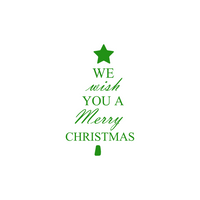We Wish You A Merry Christmas -  23.5" x 34.47"- Cute Seasonal decal