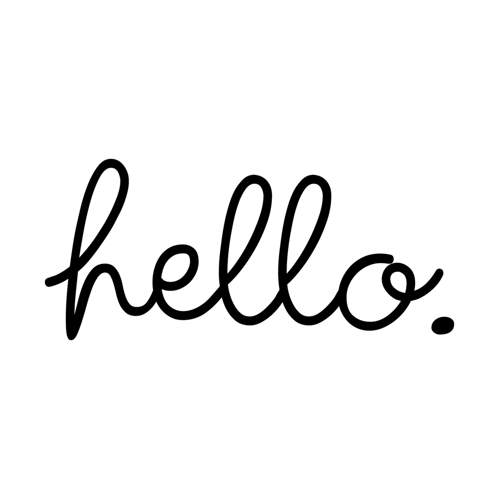 Hello.- 11" x 5" -  Cute Decorative Front Door Vinyl Decal Sticker Art