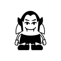 Vinyl Wall Art Decal - Cute Little Vampire - 5" x 4" - Spooky Halloween Season Decoration Sticker - Trendy Indoor Outdoor Wall Door Window Living Room Laptop Luggage Car Office Decor 660078120187