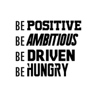 Vinyl Wall Art Decal - Be Positive Be Ambitious Be Driven Be Hungry - 23" x 28" - Home Office Living Room Motivational Life Quote - Positive Trendy Modern Bedroom Dorm Room Apartment Wall Decor 660078115923