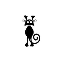 Vinyl Wall Art Decal - Hanging Cat - 4" x 2.5" - Cute Animal Decor for Light Switch Window Mirror Luggage Car Bumper Laptop Computer Peel and Stick Skin Sticker Designs 660078113431