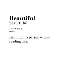 Vinyl Wall Art Decal - Definition of Beautiful - 16" x 23" - Motivational Life Quotes for Home Office Work Decoration - Positive Indoor Outdoor Apartment Dorm Room Bedroom Living Room Decor 660078129449