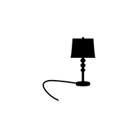 Small Lamp - 4" x 3" - lightswitch vinyl decor