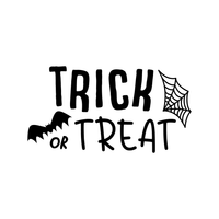 Vinyl Wall Art Decal - Trick Or Treat - 12" x 23" - Fun Spooky Halloween Seasonal Decoration Sticker - Kids Teens Adults Indoor Outdoor Wall Door Window Living Room Office Decor 660078116180