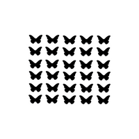 Set of 30 Butterflies Vinyl Wall Art Decals - 5" x 5" - Bedroom Vinyl Wall Decor Stickers - Apartment Vinyl Decal Decor - Kids Room Butterfly Pattern Vinyl Wall Art 660078092811