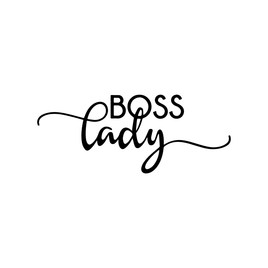 Boss Lady Inspirational Women's Quotes - Wall Art Decal - 9" x 23" Boss Girl Decoration Vinyl Sticker - Life Quotes Decal - Office Wall Decoration 660078089859