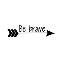 Vinyl Wall Art Decal - Be Brave - 6" x 23" - Home Office Living Room Motivational Life Quote - Positive Trendy Kids Teens Unisex Nursery Bedroom Dorm Room Wall Decor 660078115725