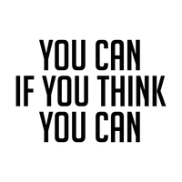 Vinyl Wall Art Decal - You Can If You Think You Can - 15.5" x 23" - Positive Fitness Healthy Home Bedroom Decor - Motivational Apartment Living Room Workplace Office Decals 660078119464