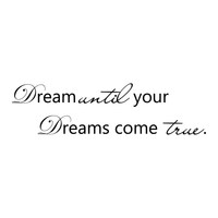 Dream until your dreams come true.. - 30" x 8" - Cute girly vinyl decal