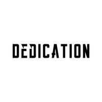 DEDICATION Inspirational Quote - 36" x 7" - Decoration Vinyl Sticker - Life Quotes Vinyl Decal - Gym Wall Vinyl Sticker