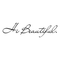 Hi Beautiful Ispirational Vinyl Mirror Decal Sticker Art