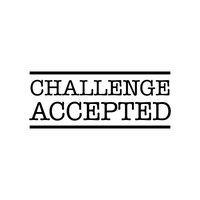 Challenge Accepted - Wall Art Vinyl Decal - 8" X 20" Decoration Vinyl Sticker - Motivational Wall Art Decor - Inspirational Quotes Peel Off Stickers - Trendy Wall Art 660078089347