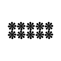 Set of 10 Vinyl Wall Art Decal - Flowers - 5" x 5" Each - Bedroom Living Room Office Dorm Room Girly Wall Decoration - Cute Trendy Floral Apartment Stencil Adhesives Wall Decor 660078115435