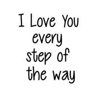 Vinyl Wall Art Decal - I Love You Every Step of The Way - from 4.1" to 18" Each - Love Quotes for Indoor Outdoor Stairs Stickers Decor for Family Home Stairway Decals 660078111697
