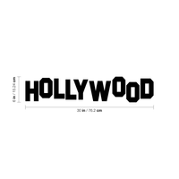 Pulse Vinyl Hollywood Sign- Wall Art Decal 6" x 30" Home Decoration Wall Art - Bedroom Living Room Wall Decor - Trendy Wall Art 660078089477
