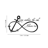 Love Anchors the Soul-22"x11" Infinity Symbol Bedroom Wall Decals Stickers Art Decor Home Vinyl Lettering Wall Decals