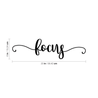 Pulse Vinyl Focus Inspirational Quote - Wall Art Decal 6" x 23" Home Decoration Wall Art - Bedroom Living Room Wall Decor - Trendy Wall Art 660078089460