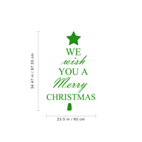 We Wish You A Merry Christmas -  23.5" x 34.47"- Cute Seasonal decal