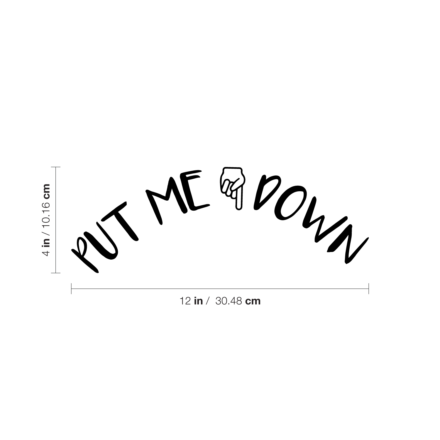 Put Me Down - Toilet Lid Sign - 6" x 12" - Bathroom Vinyl Decal - Funny Quotes Bathroom Decorations - Waterproof Vinyl Stickers 660078089286