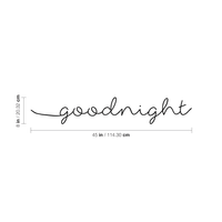 Goodnight Wish Quote Decor - Wall Art Decal - 8" x 45" Bedroom Wall Vinyl Sticker - Vinyl Lettering Wall Art 660078088920