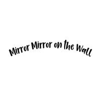 Vinyl Wall Art Decal - Mirror Mirror On The Wall - 6" x 30" - Trendy Living Room Mirror Window Bedroom Sticker Decor - Positive Modern Home Apartment Indoor Outdoor Peel and Stick Decals 660078118504