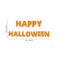 Vinyl Wall Art Decal - Happy Halloween - 9.5" x 23" - Fun Slime Seasonal Greeting Letters Decoration Sticker - Kids Teens Adults Indoor Outdoor Wall Door Window Living Room Office Decor 660078119228