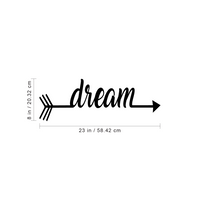 Dream Arrow - 23" x 6" - Cute boho girly decal