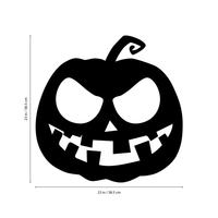 Vinyl Wall Art Decal - Scary Pumpkin - 23" x 23" - Fun Spooky Halloween Seasonal Decoration Sticker - Fall Season Indoor Outdoor Wall Door Window Living Room Office Decor 660078119129